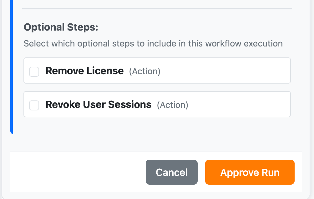 Optional steps