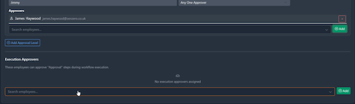 Configure execution approvers