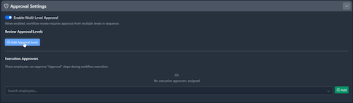 Configure single level approver